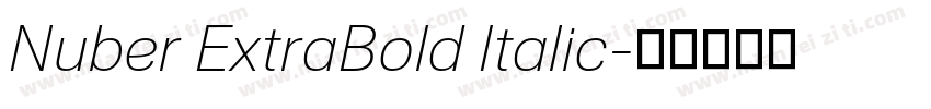 Nuber ExtraBold Italic字体转换